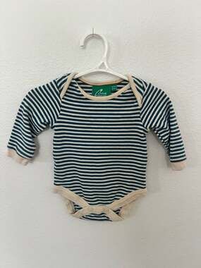 Little Green Radicals Long Sleeve Striped Bodysuit 0-3m 62cm